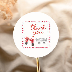 Ready to Pop Baby Shower Classic Round Sticker