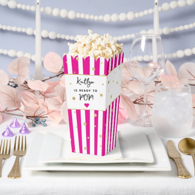 Ready To Pop! Baby Shower Favor Box (Wedding)