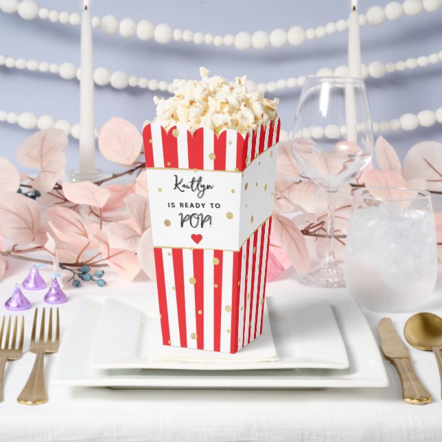 Ready To Pop! Baby Shower Favor Box (Wedding)