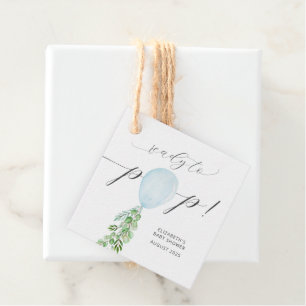 Ready To Pop Baby Shower Favour Tags