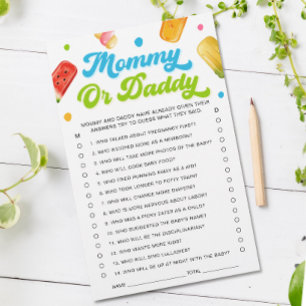 Ready to Pop Baby Shower Guess Who Game