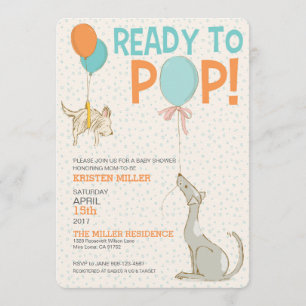 Ready To Pop Baby Shower Invitation