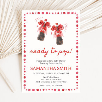 Ready to Pop Baby Shower Invitation
