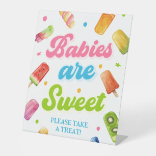 Ready to Pop Baby Shower Popsicle Favour Pedestal Sign