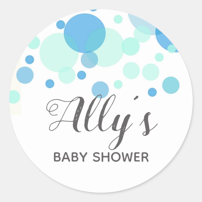 Ready to Pop! Baby Shower Stickers Personalized (Front)