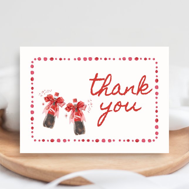 Ready to Pop Baby Shower Thank You Card (She's Ready to Pop Cola Baby Shower Thank You Card)