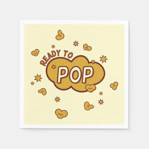Ready to Pop Baby Shower Theme Napkin
