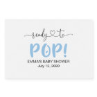 Ready To Pop Blue Mini Sparkling Wine Bottle Label
