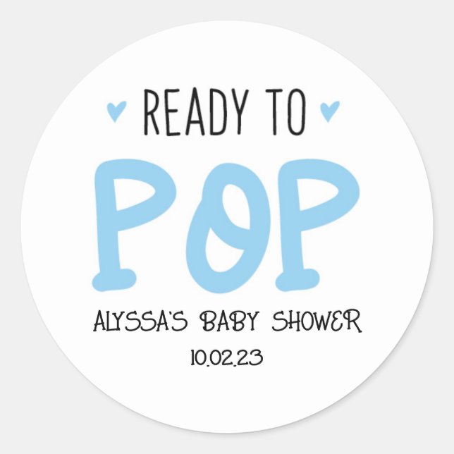 Ready To Pop Blue Stickers (Front)