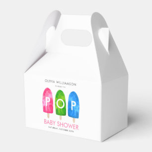 Ready to Pop colorful Popsicle Baby Shower Favor Box