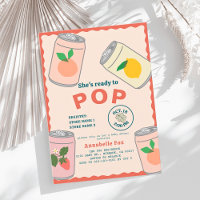 Ready to Pop Fruit Soda Pop Cans Pink Baby Shower