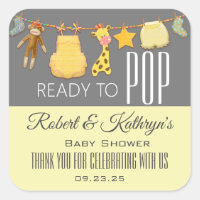 "Ready To Pop" Personalized Baby Shower Popcorn 