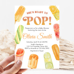Ready to Pop Popsicle Baby Shower Invitation