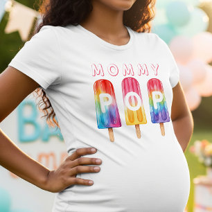 Ready To Pop Popsicle Mommy Baby Shower T-Shirt