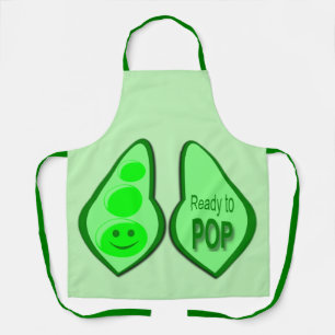 Ready to Pop Pregnant Green Pea Apron