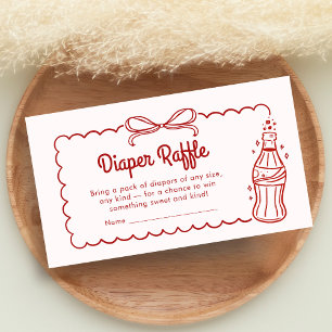Ready to Pop Soda Baby Shower Diaper Raffle Enclosure Card