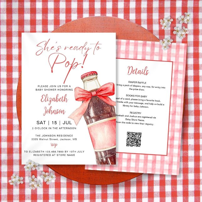 Ready To Pop Soda Bottle Baby Shower All In One Invitation (Ready To Pop Soda Bottle Baby Shower All In One Invitation)