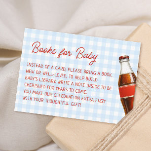 Ready to Pop Soda Boy Baby Shower Book Request Enclosure Card