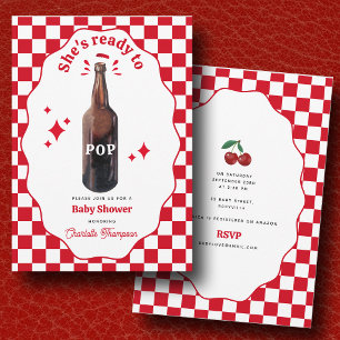 Ready to Pop Soda Boy Girl Retro Baby Shower Invitation