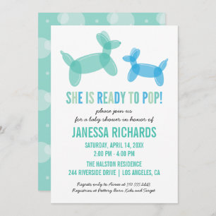 Ready to Pop Stylish Boy Baby Shower Invitations