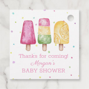 Ready to Pop Summer Girl Baby Shower Favours Favour Tags