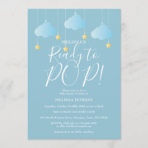 Ready To Pop Twinkle Twinkle Baby Shower Invitation