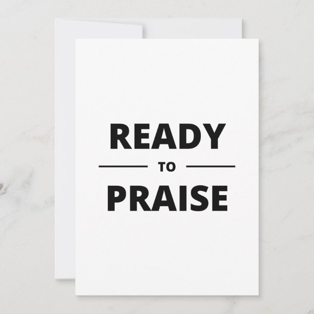 READY TO PRAISE INVITATION (Front)