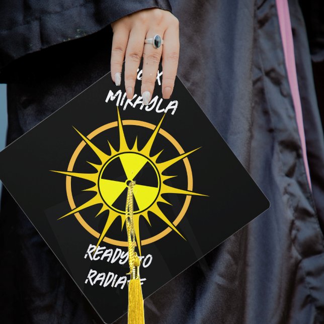 Ready to Radiate Radiography Grad Graduation Cap Topper (Creator Uploaded)