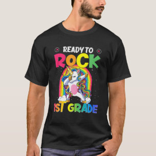 Ready To Rock 1St Grade Dabbing Unicorn Back To Sc T-Shirt