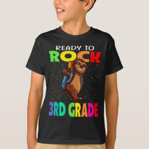 Ready To Rock 3rd Grade Sloth Back To School T-Shirt