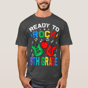 Ready To Rock 6th Grade Back To School Guitar T-Shirt