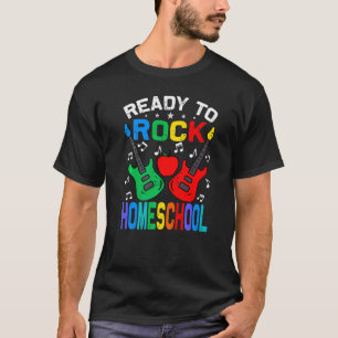 Ready To Rock Homeschool Back To School Guitar   T-Shirt