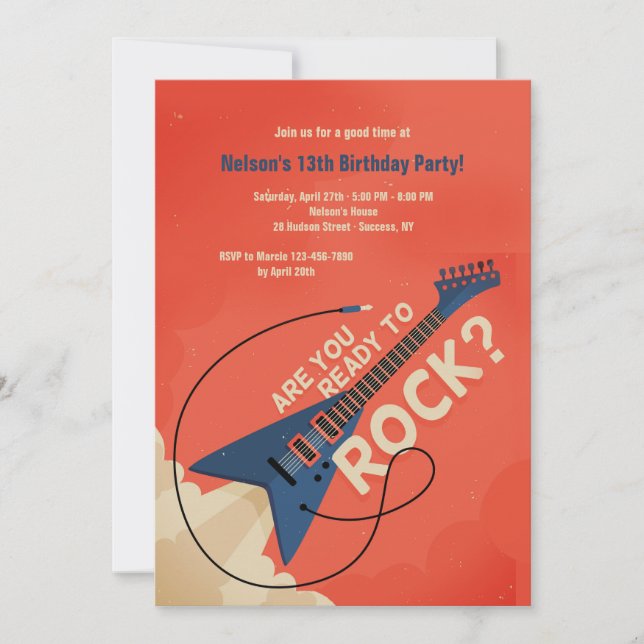 Ready to Rock Invitation (Front)