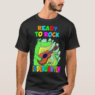Ready To Rock Kindergarten Crocodile With Guitar P T-Shirt