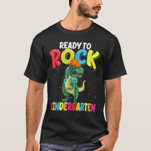 Ready To Rock Kindergarten Dinosaur Back To School T-Shirt