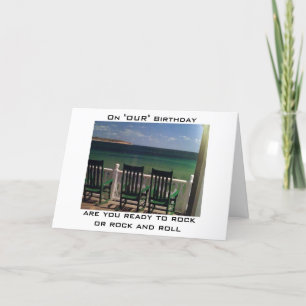 READY TO ROCK OR ROCK/ROLL MUTUAL BIRTHDAY CARD