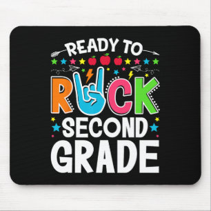 Ready To Rock Second Grade Funny First Day Back To Mouse Pad