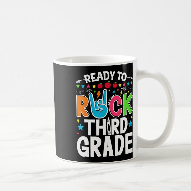 Ready To Rock Third Grade Funny First Day Back To  Coffee Mug (Right)
