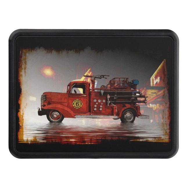 Ready to Roll in Vegas-Fire Truck  Trailer Hitch Cover (Front)