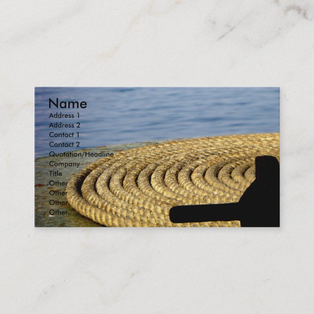Ready to Sail.../Boat Head Ropes Business Card (Front)