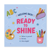Ready to Shine Back to School Card | Personalized