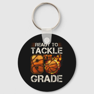 Ready To Tackle 8th Grade Sketll Fan Ck To School  Keychain