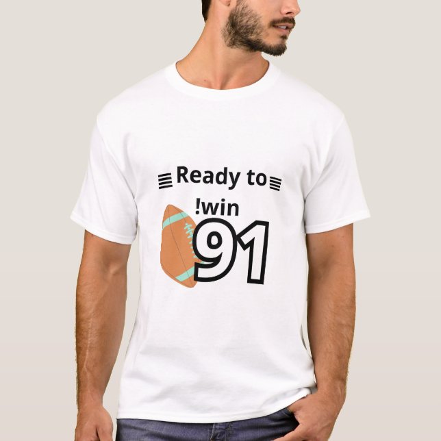 Ready to Win Motivational T-Shirt (Front)