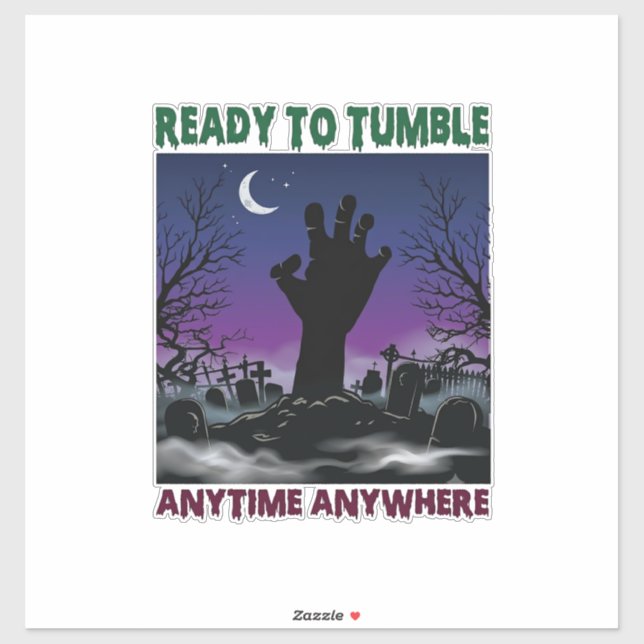 Ready Tumble Zombie Hand Halloween Graveyard Moon_ (Sheet)