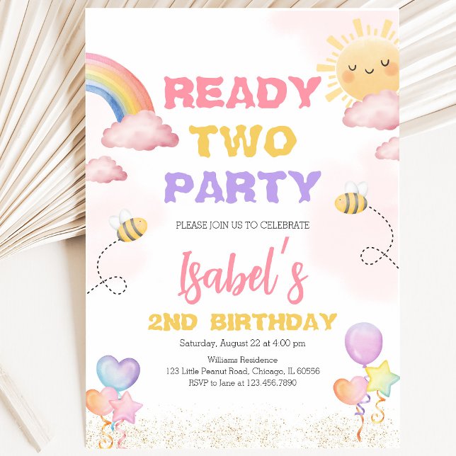 Ready Two Party 2nd Birthday Invitation (Creator Uploaded)