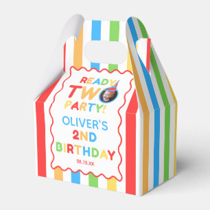 Ready Two Party 2nd Birthday Photo Colourful Favor Box