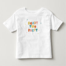 Ready Two Party Birthday T-Shirt for Boy or Girl