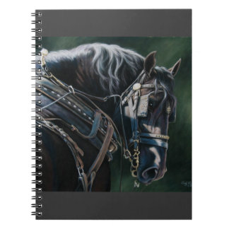 Ready & Willing Black Percheron Draught Horse Notebook