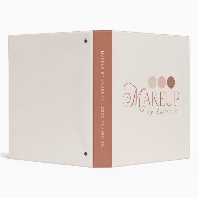 Readymade Logo Custom Makeup Artist Portfolio Binder (Background)