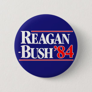 Reagan Bush 84 2 Inch Round Button